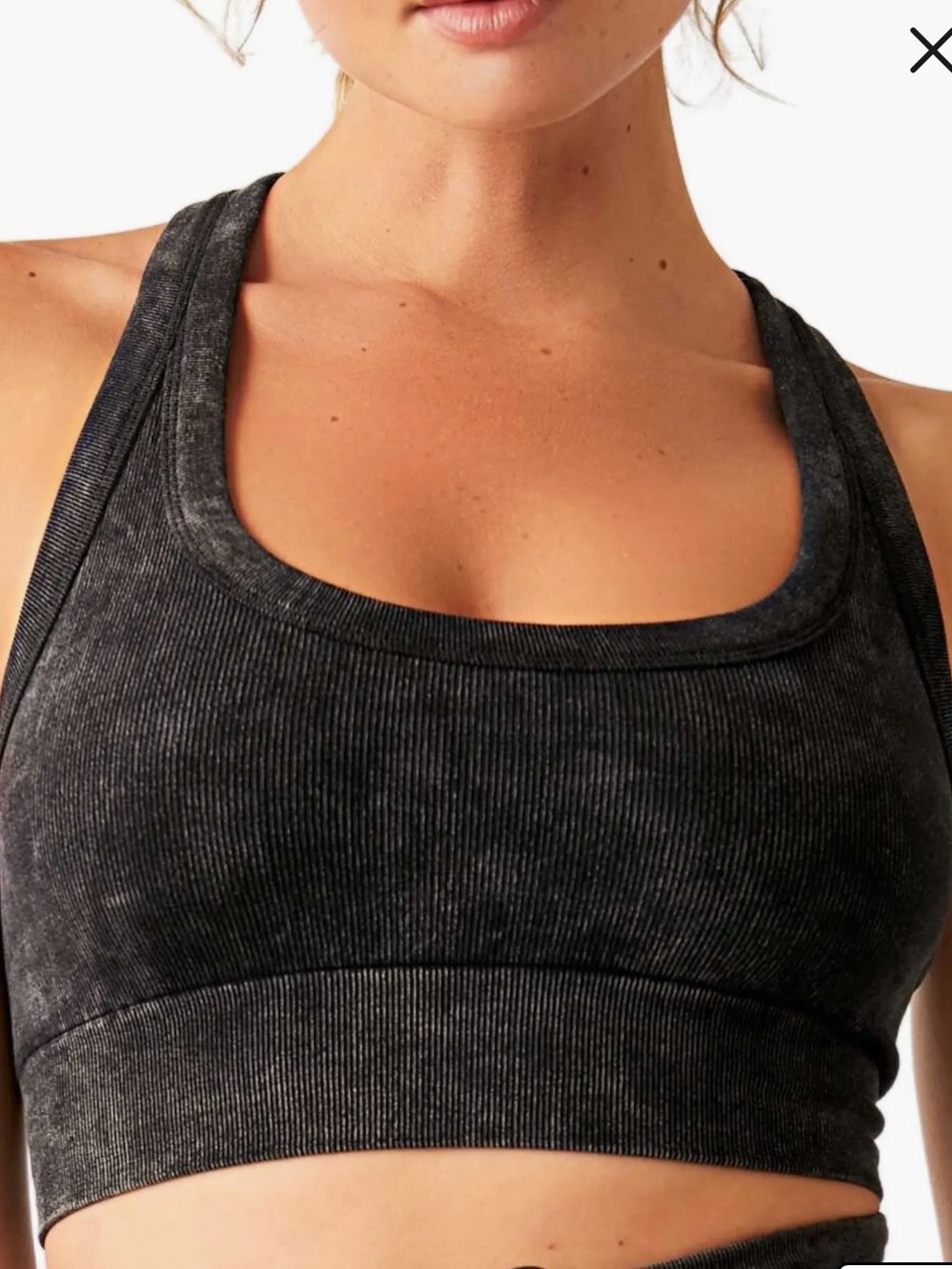 Free people movement go to black Sports Bra size medium/large m/l NWOT
